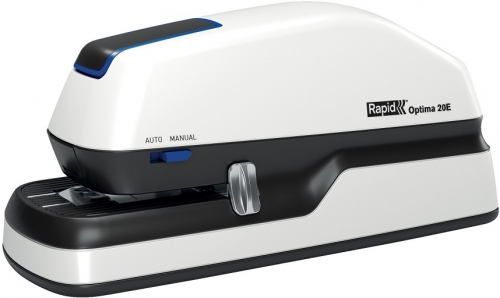 Capsator electric Optima, 20 coli, argintiu Rapid